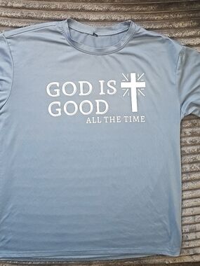 God Is Good All The Time Short-Sleeve Tee - Light Blue